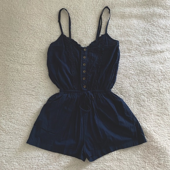 Atmosphere Pants - ❌SOLD❌  Navy romper with pockets